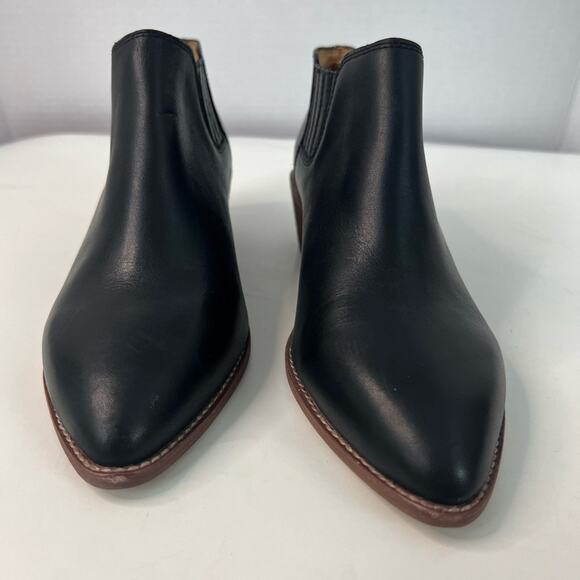 NEW Madewell The Bonham Leather Black Pointy Toe Ankle Block Heel Bootie Sz 7.5 - Picture 11 of 11